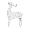 thumbnail image 1 of 9.5' Pre-lit Commercial Size 3D White Reindeer Christmas Outdoor Decoration, 1 of 4