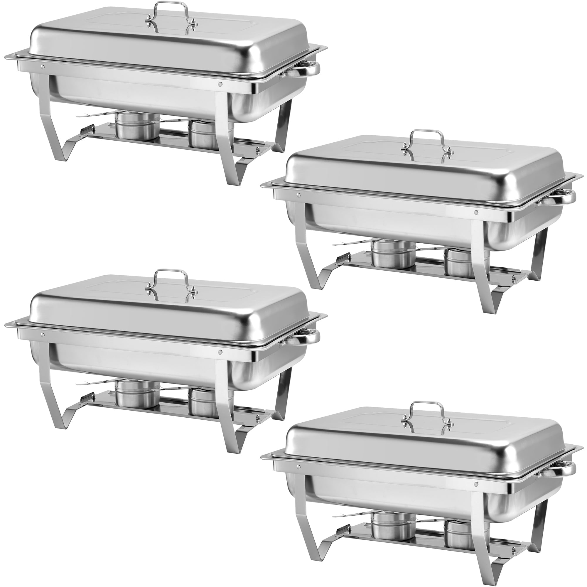 Easoger 4Pack 9.5 QT Chafing Dish Buffet Set  Rectangular Stainless Steel Buffet Catering Warmer Set for Gatherings Banquets, Buffets, Parties, Weddings