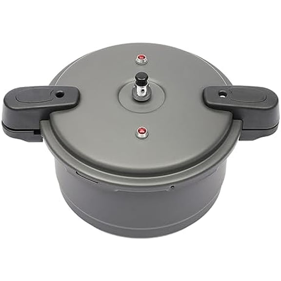 9.5 Quart Pressure Cooker & Canner, Hard Anodized Aluminum, for All Stoves (Induction, Gas, Electric), with 3-Safety Valve System, Steam Rack Included - Lightweight & Easy Clean