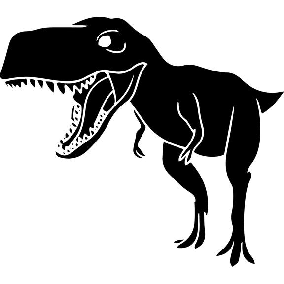 Trex Silhouette Birthday Dinosaur Party Edible Icing Image Cake Topper, by Tnct.