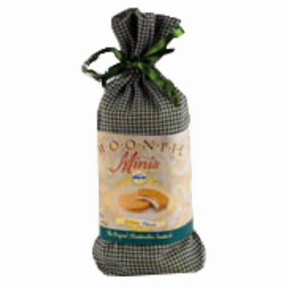 9.5" White and Green Gingham Moon Pie Gift Bag with 8 Banana Mini Pies