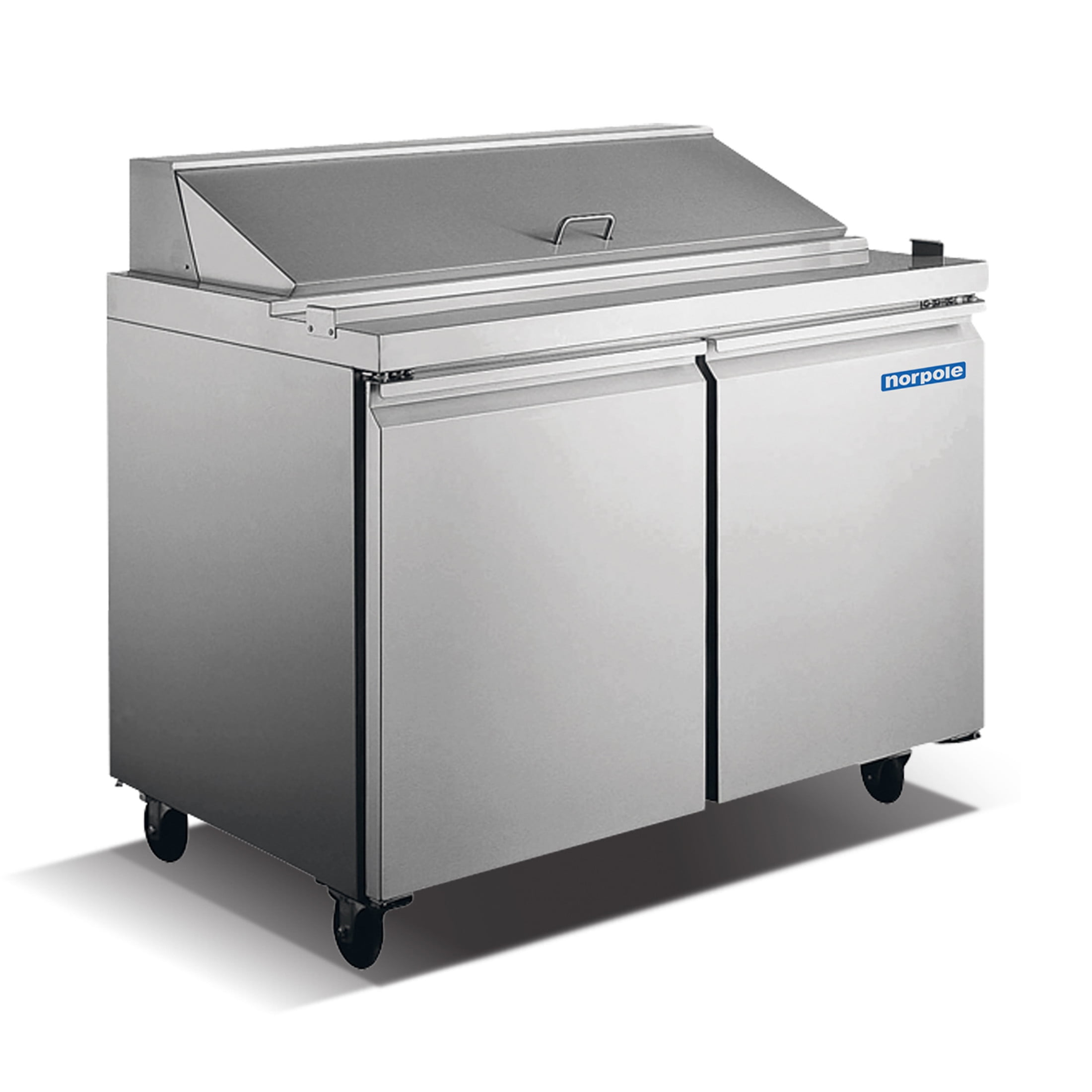 9.5 cu. ft. Prep Table Commercial Refrigerator in Stainless Steel