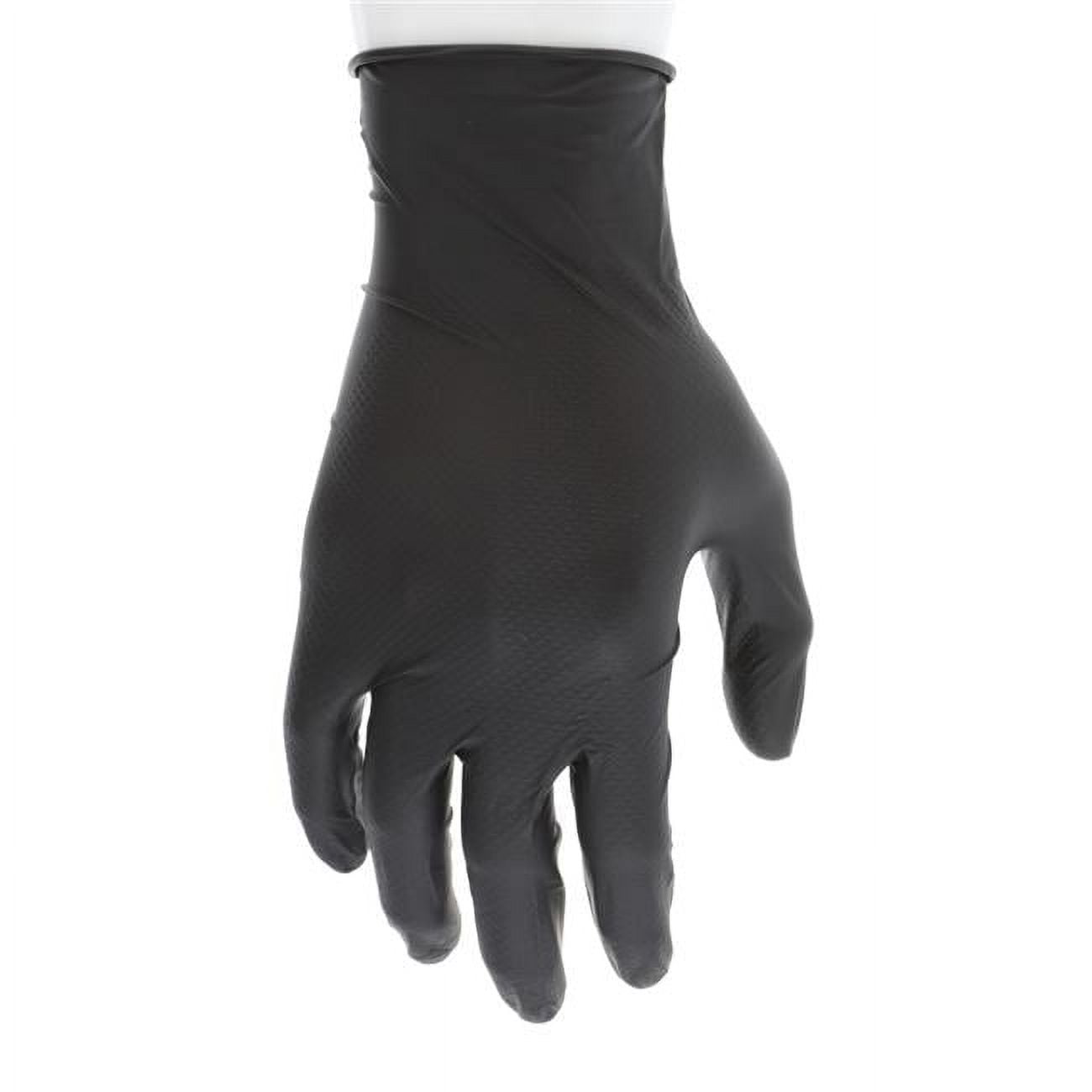 9.5 in. 6 mil NitriShield & Grippaz Technology Black Large Disposable