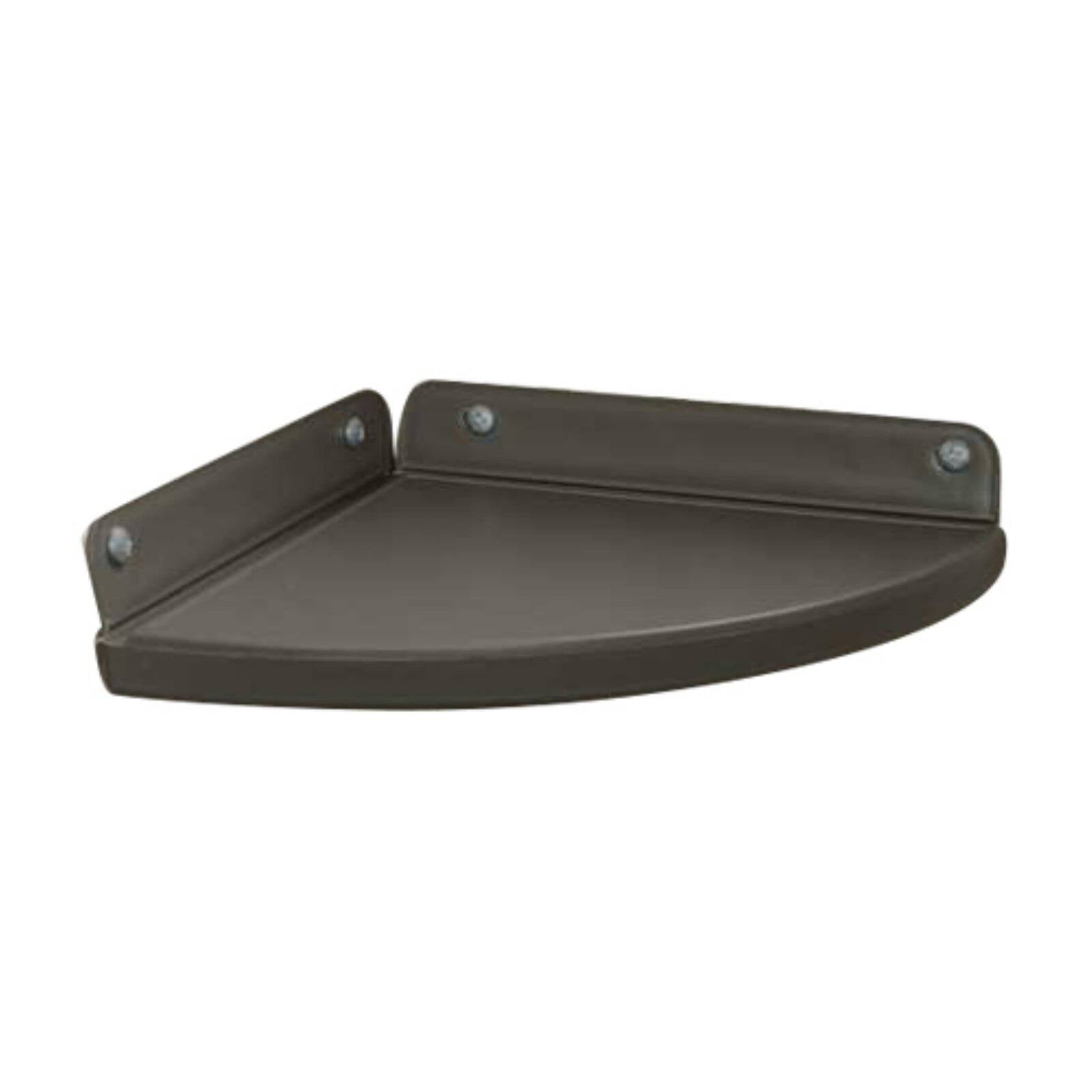 Black Steel and Plastic Corner Shelves for Sheds (2-Pack)