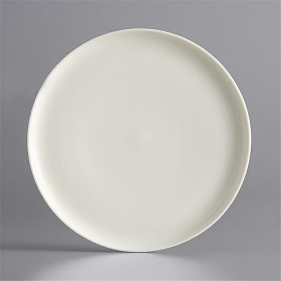9.5 in. Speckle Porcelain Coupe Plate, White & Gray