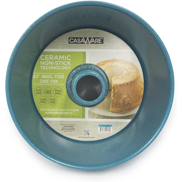 9.5inch Angel Food Cake Pan 15Cup Capacity Blue Granite Nonstick
