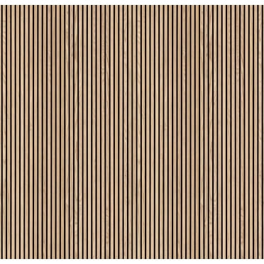 9.5" x 120" 3D Natural Fluted Wood Slat Acoustic Sound Absorbing Wall Paneling (Set Of 4)