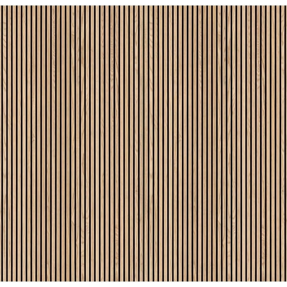 MSI 9.5" x 120" 3D Natural Fluted Wood Slat Acoustic Sound Absorbing Wall Paneling (Set of 4)