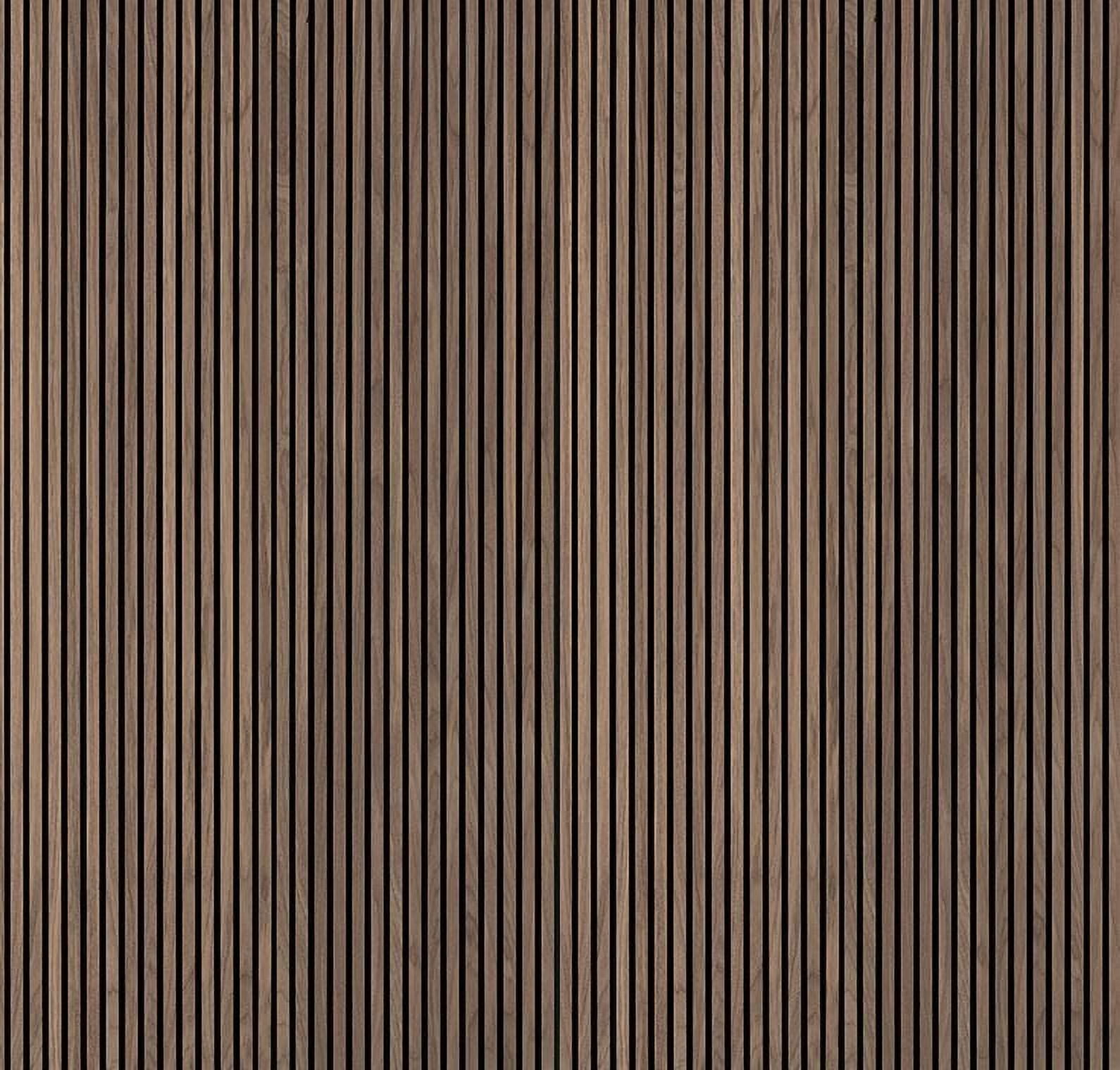 MSI 9.5" x 120" 3D Tawny Fluted Wood Slat Acoustic Sound Absorbing Wall Paneling (Set of 4)