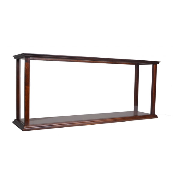9.5" x 38.5" x 16" Display Case for Cruise Liner Midsize Classic Brown