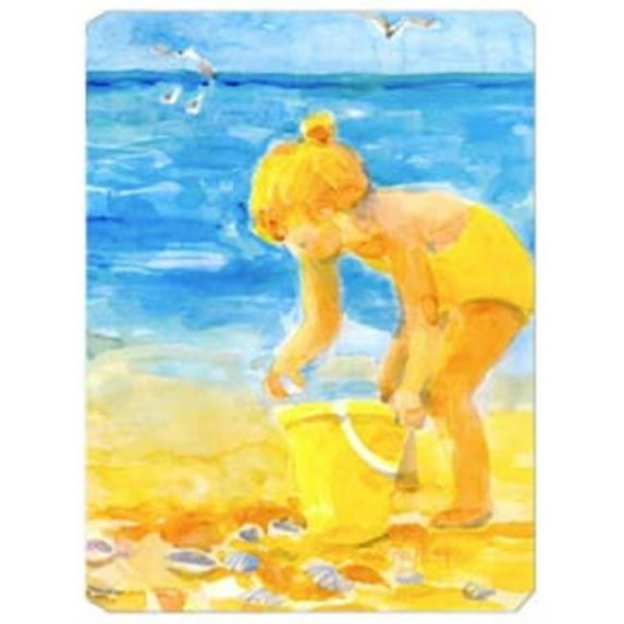 9.5 x 8 in. Little Girl at the beach Mouse Pad, Hot Pad Or Trivet