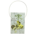 thumbnail image 1 of 9.50In Easter Greetings Plaque, Wood Composite, Basket Chick Dasies E11, 1 of 1