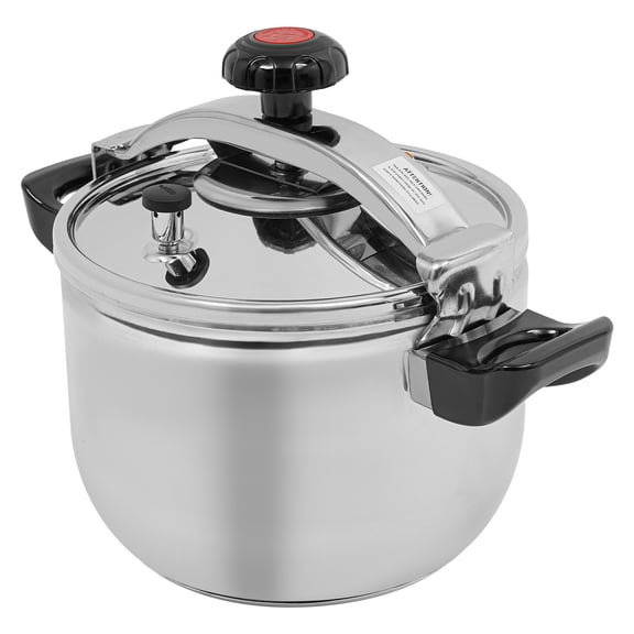 9.51Quart Pressure Cooker Stainless Steel Pressure Canner, Large Capacity, Commercial Pressure Stewing Pot, Compatible with Gas & Induction Cooker for Family ,Restaurant