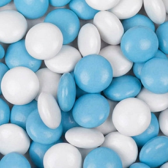 9,540ct Light Blue & White Coated Chocolate Gems for Birthdays, Weddings, Candy Buffets & More - 22.5lb