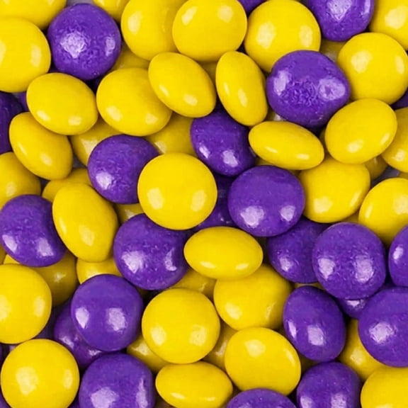9,540ct Purple & Yellow Coated Chocolate Gems for Birthdays, Weddings, Candy Buffets and More - 22.5lb