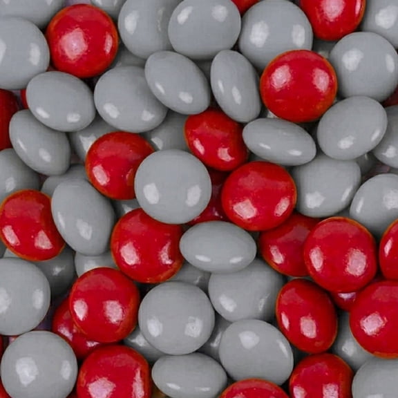 9,540ct Red & Silver Coated Chocolate Gems for Birthdays, Weddings, Candy Buffets and More - 22.5lb