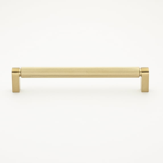 9.56 in. Center Solid Knurled Bar Pull, Satin Gold, 10 pack