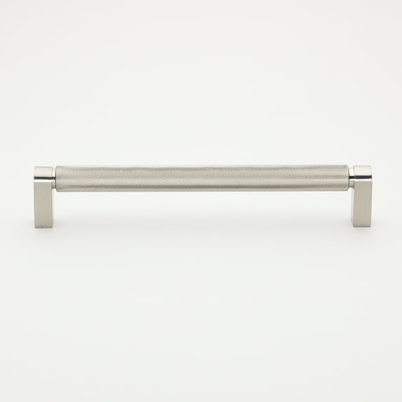 9.56 in. Center Solid Knurled Bar Pull, Satin Nickel, 25 pack
