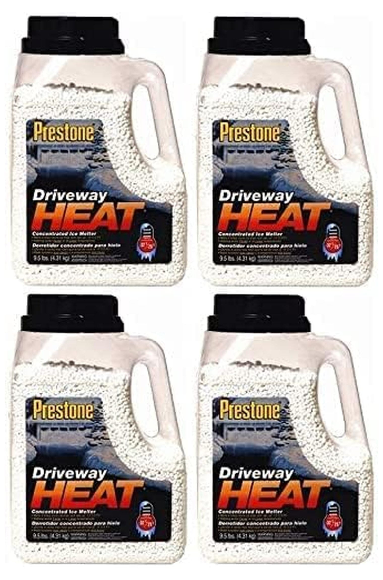 9.5J-Heat Prestone Driveway Heat Concentrated Ice Melter, 9.5-Pound (Four Pack)