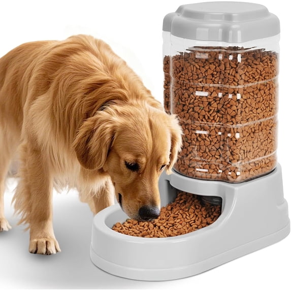9.5L Dog Feeders and Water Bowl Set for Large Dogs, 2.5 Gallon Automatic Water Dispenser, Gravity Dog Food Dispenser