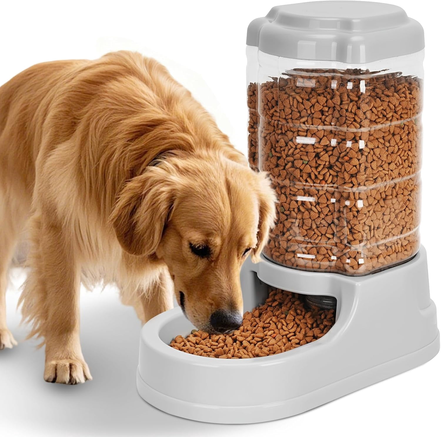 9.5L Gravity Large Dog Feeder, Automatic Dog Food Dispenser, Suitable for Indoor/Outdoor