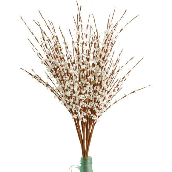 9.5Long of Artificial Flowers Fake Flowers, Artificial Flowers for Wedding Home Office Party Hotel Indoor or Yard Decoration(White) (0, White)