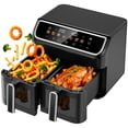 thumbnail image 1 of 10QT Air Fryer Oven Dual Basket, SYNC Match Cook, Independent Dual Controls, 7 Food Presets, Roasting, Baking, Reheating, 1700W LED Color Display, 1 of 8