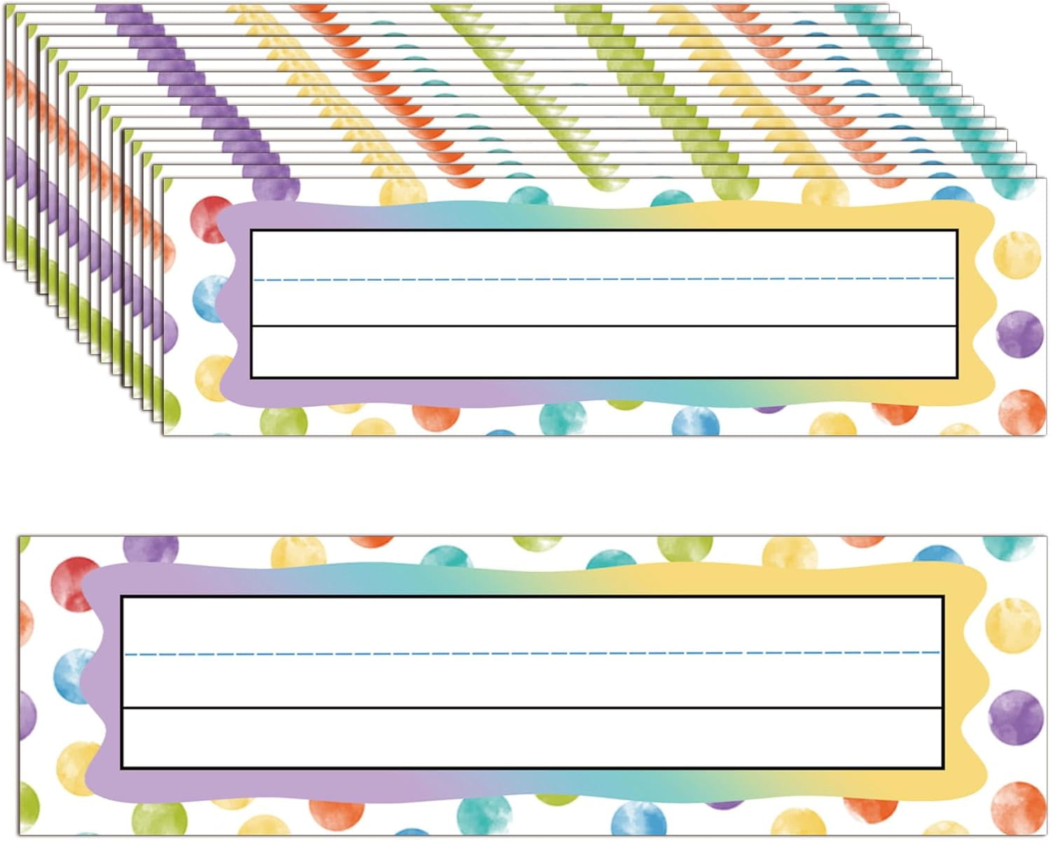 9-5x3-inch-colorful-dot-classroom-desk-toppers-nameplates-student-desk-tags-24pcs-confetti-desk-name-tags-walmart-com for Free Printable Desk Name Tags For Kindergarten 9.5X3 inch Colorful Dot Classroom Desk Toppers Nameplates Student Desk Tags 24pcs Confetti Desk Name Tags - Walmart.com for Free Printable Desk Name Tags For Kindergarten