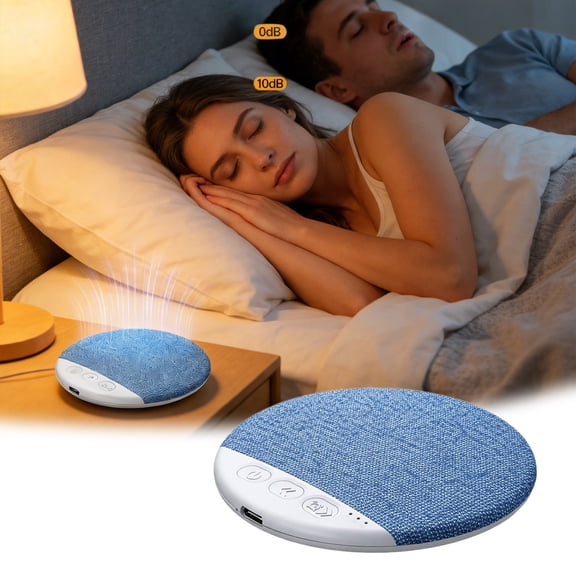 9.5cm/3.74inch Sleeping Mini Portable Under With White Noise Timer Wireless Sleep Aid With Stereo Private Sleep Headphones (Blue)