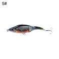 thumbnail image 1 of 9.5cm Painted 3 Sections VIB 3D Eyes Bionic Fishing Hard Lure Bait with Hooks, 1 of 7