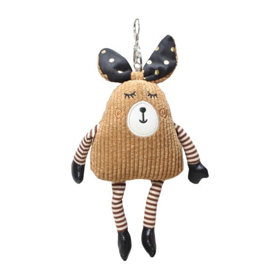 9.5in Cartoon Long Leg Bunny Plush Keychain, Soft Stuffed Rabbit Pendant Accessory, Small Cute Hanging Ornament, Animal Toy for Bags and Backpacks, Soft Gift