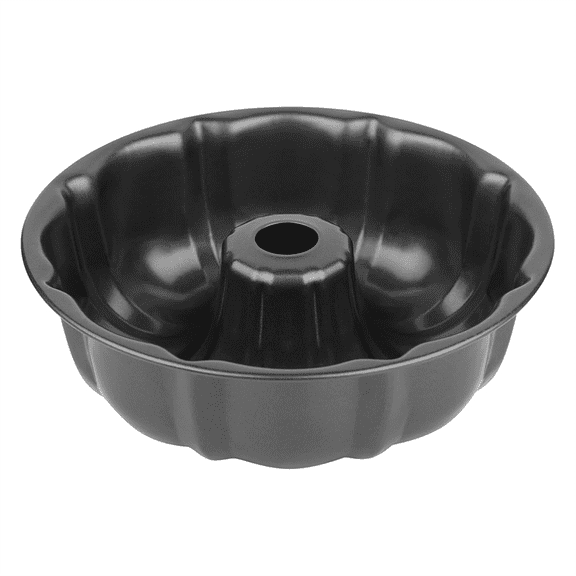 9.5inch Non-Stick Cake Pan, Heavy Duty Carbon Steel Fluted Tube Round Cake Baking Pan for Jello, Gelatin, Chocoflan