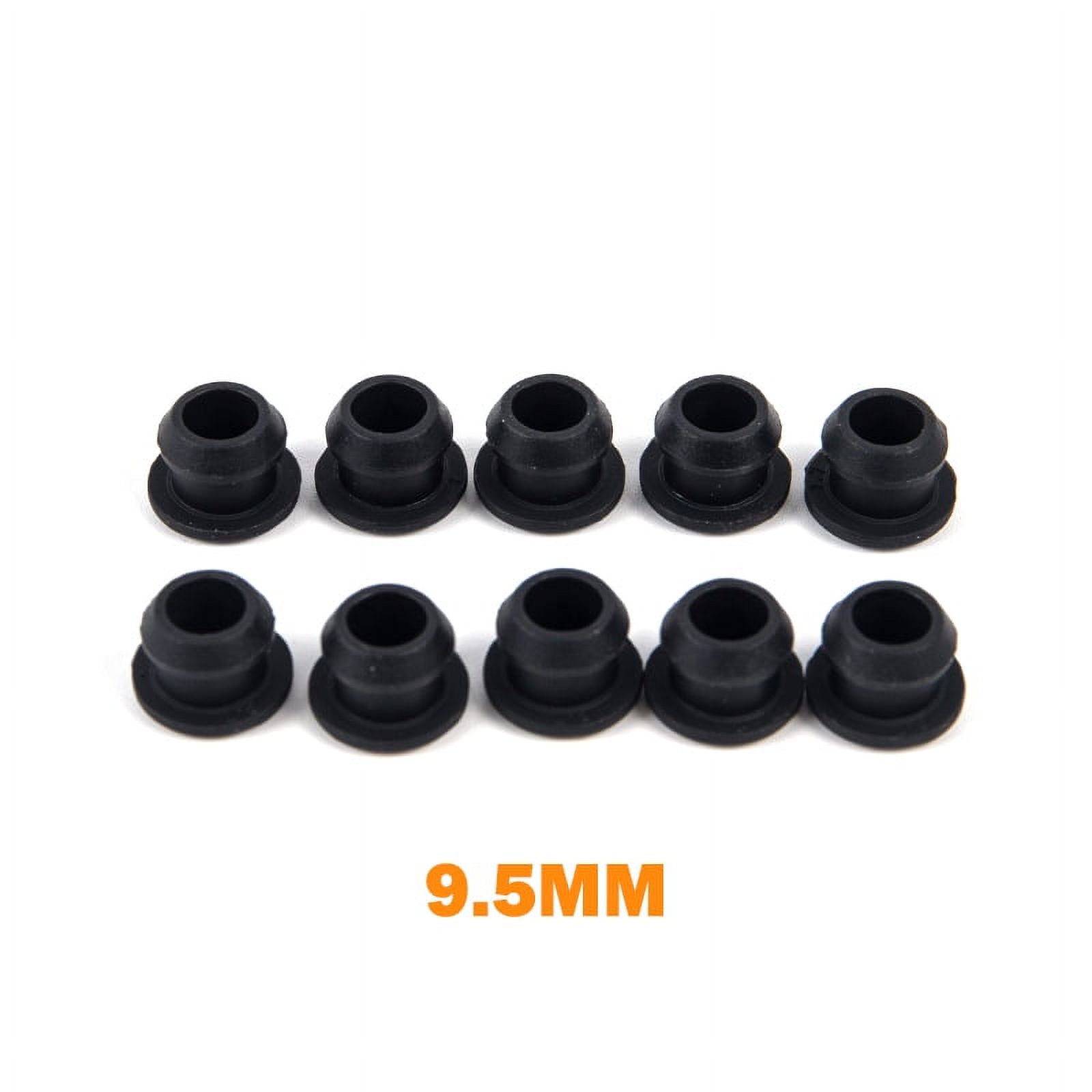 (9.5mm) 10pcs Silicone Rubber Snapon Hole Plug 2.514mm Blanking End Caps Seal Stopper