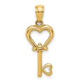 thumbnail image 1 of 9.5mm 14k Polished Heart Key Pendant - 1.0 Grams, 1 of 2