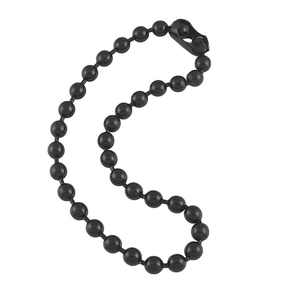 9.5mm Extra Large Gunmetal Steel Ball Chain Mens Necklace with Extra Durable Color Protect Finish - 34 inches