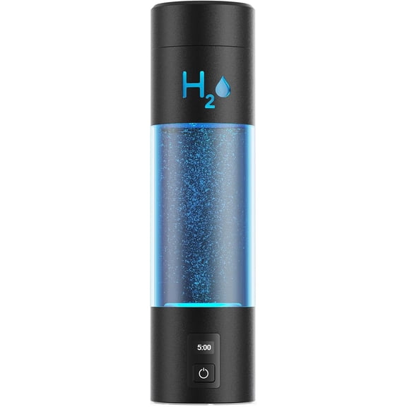 9.5oz High-grade Portable Hydrogen Water Bottle with Food-grade PC Cup Body & HydrogenLock Tech, Up to 6000ppb in 10mins/4000ppb 5mins, Generator SPE PEM Tech