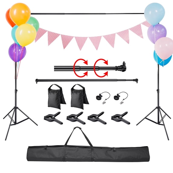 9.5x10 Ft Photo Backdrop Stand Kit Tripod Crossbar for Muslin Background Studio