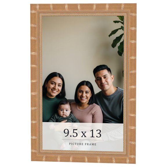 9.5x13 Frame Gold Real Wood Picture Frame Width 1.5 inches | Interior Frame Depth 0.5 inches |