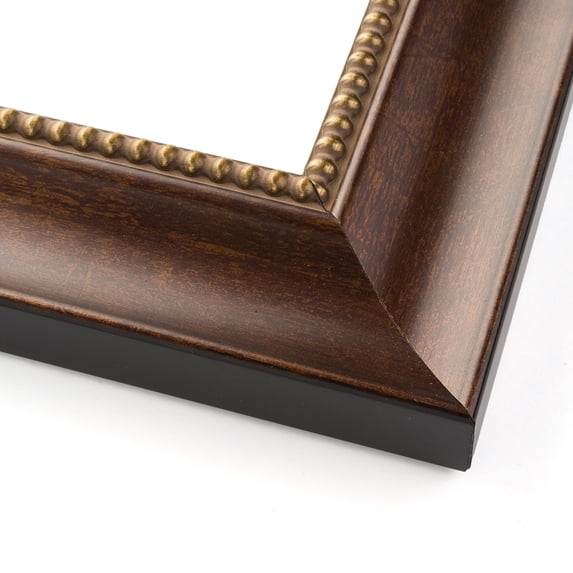 9.5x13 Traditional Brown Picture Frame - UV Acrylic, Foam Board Backing, Hanging Hardware