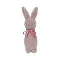 thumbnail image 1 of 9.6-Inch Colorful Flocked Bunny Figurine with Bow Tie, 1 PCS Spring Easter Table Centerpiece Decor for Home, Party, or Office, Indoor Festive Bunny Decoration for Mantel and Tabletop, 1 of 6