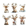 thumbnail image 1 of 9/6 Pcs Christmas Ornaments Cute Reindeer Xmas Tree Decorations Acrylic Winter Hanging Ornaments Cute Cartoon Deer Ornaments for Holiday Christmas Tree Hanging Party DIY Decoration, 1 of 9