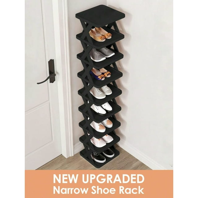 9/6 Tier Narrow Shoe Rack, New Upgraded Shoe ShelfSmall Vertical Shoe