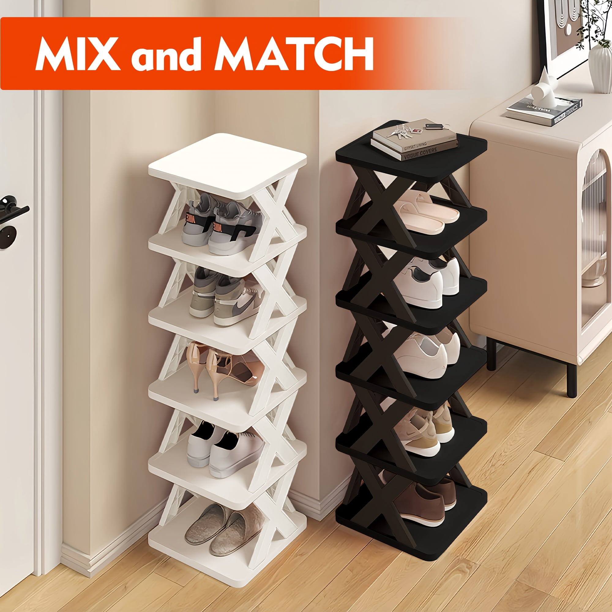 9/6 Tier Shoe Rack, Can Hold 9 Pairs Of Shoes, Space-saving Vertical ...