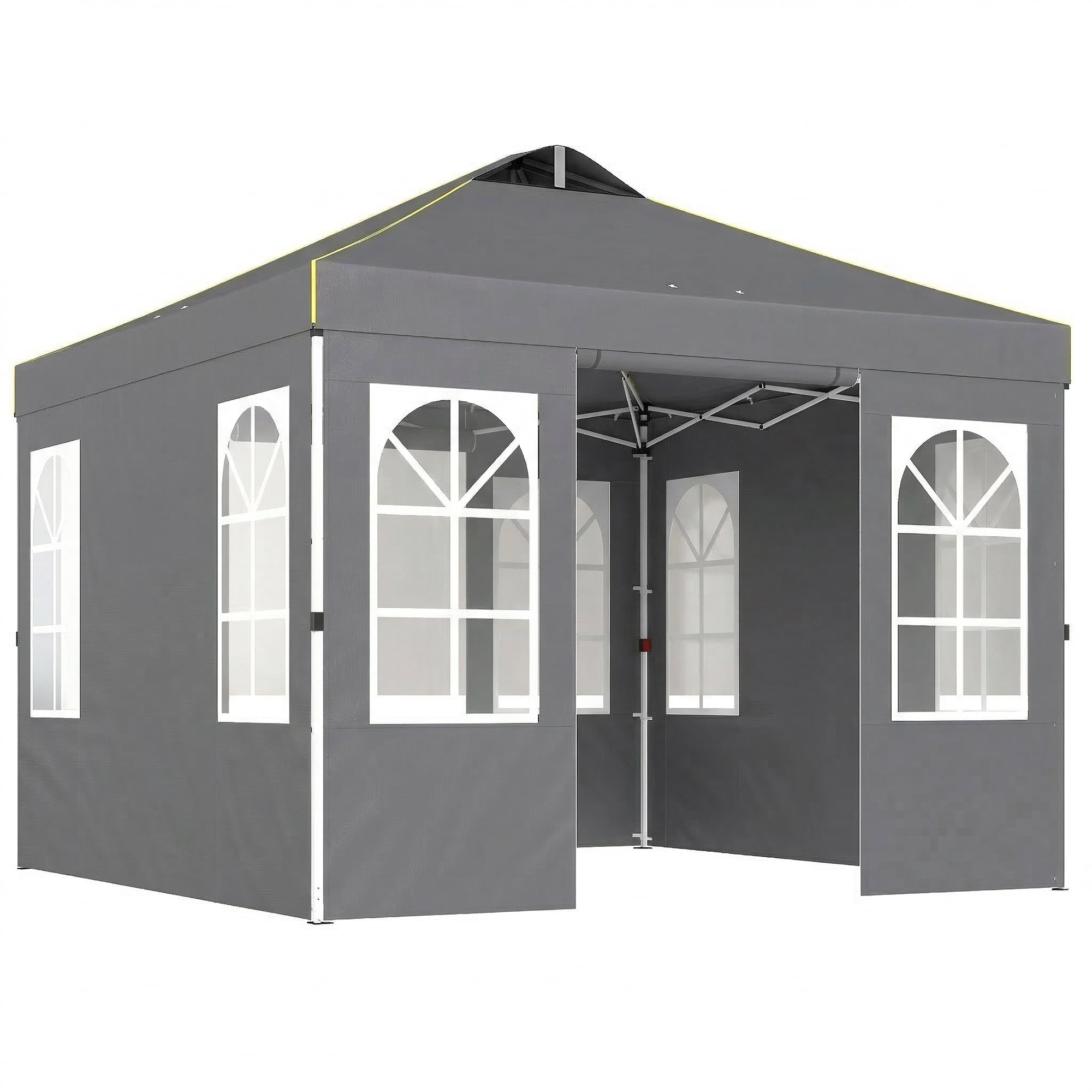 Coleman Sun Shelter 10x10 Canopy with Sunwall UV Protection Gray