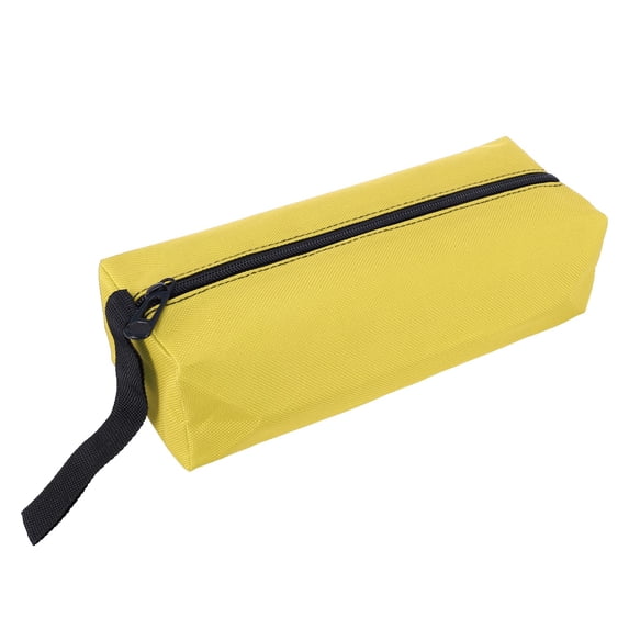 9.6‘’x3.74''x2.75'' Small Tool Bag,Zipper Tool Pouch Heavy Duty,Utility ToolBag with Carrying Handle,Tools Storage Organizer for Electrician Mechanic,Multipurpose Zipper Bags Tools for Men(Yellow)
