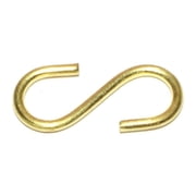9/64" x 1/2" x 1-5/8" Brass Open S Hooks SHB-028 15 pcs.