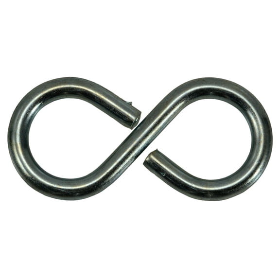 9/64" x 1/2" x 1-5/8" Zinc Plated Steel Closed S Hooks (30 pcs.)