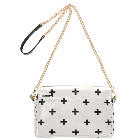 9.65'x3.35'x6.3' Women's Crossbody Bag With All-Over Print Multiple Pockets Simple and Minimalist Design