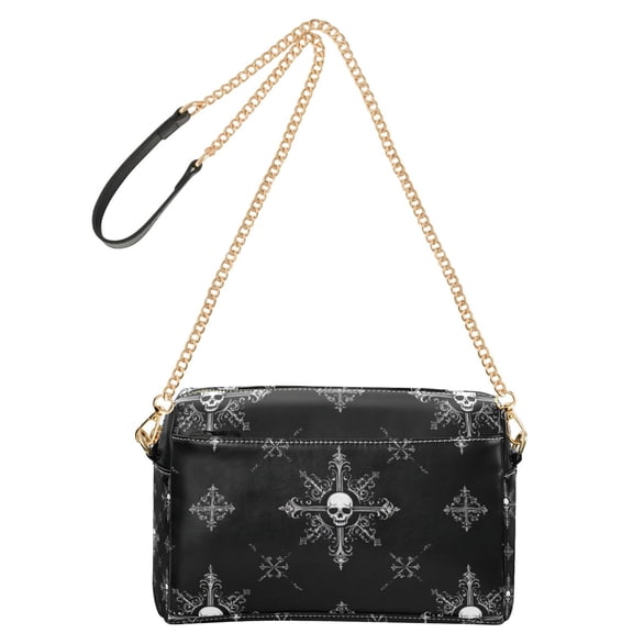 9.65'x3.35'x6.3' Women's Crossbody Bag With All-Over Print Multiple Pockets Symmetrical Crosses