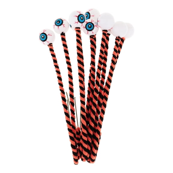 10 Pieces Scary Branch Picks Halloween Eyeballs Flexible Lightweight Design Craft Table Decorations for Home and Office